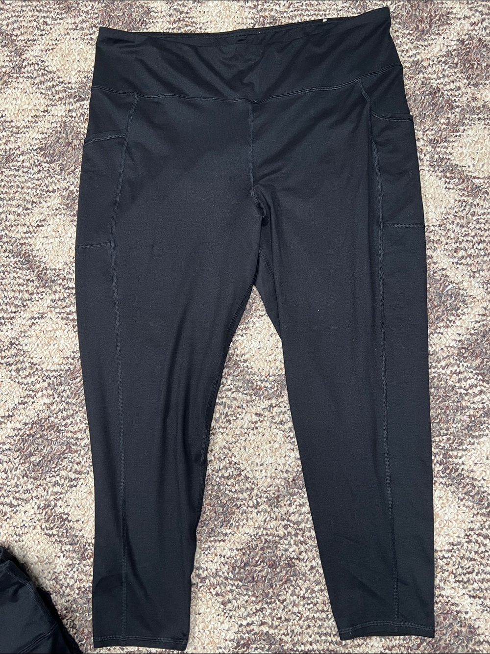 3 Pairs Maurices Black Leggings with Side Pockets